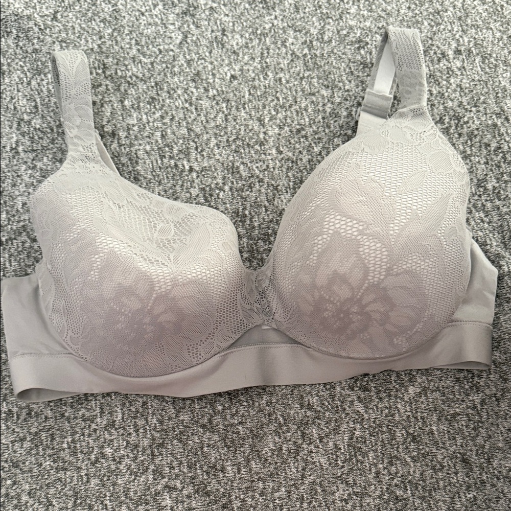 Cacique Gray Lace Bra size 38D. Brand new without tags